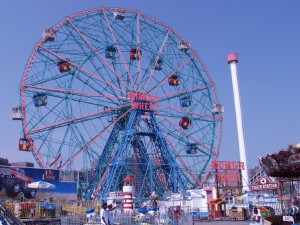 In case you're curious, this is the Wonder Wheel. Yes, I've been on it.